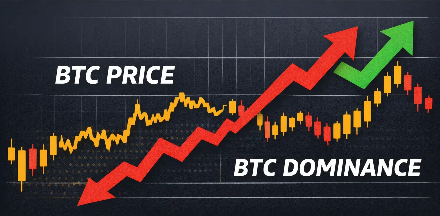 비트 가격 방향과 도미넌스를 함께 보는 이미지