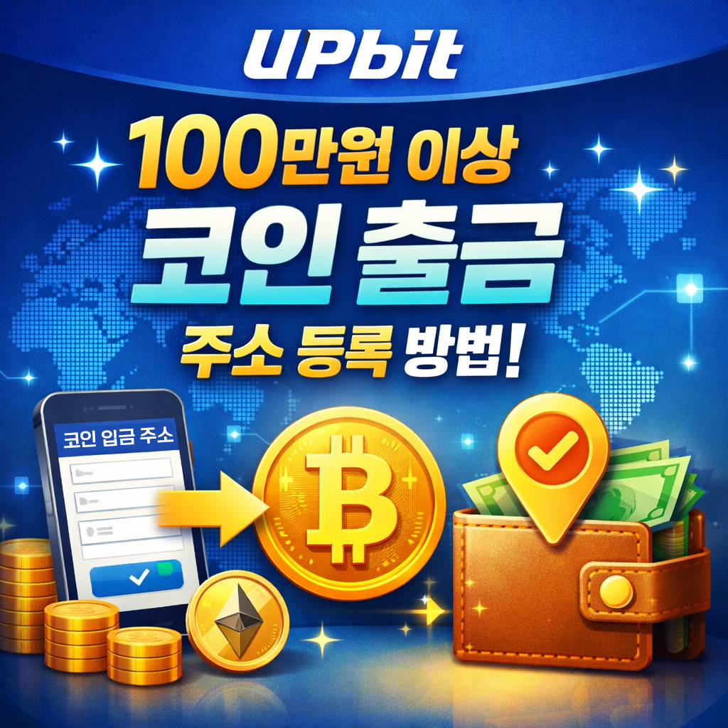 업비트 100만원 이상 출금 주소 등록