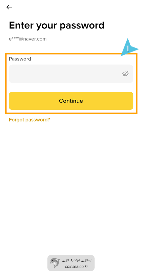 이메일 비밀번호 입력